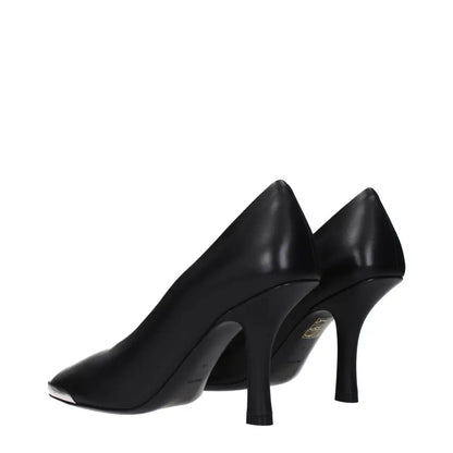 Burberry Black Leather High Heel Pumps