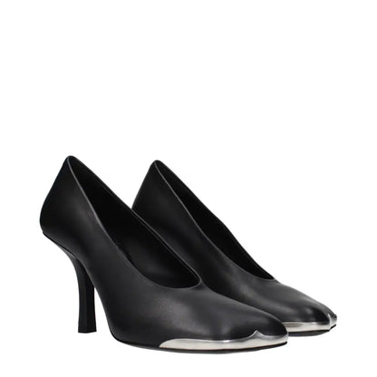 Burberry Black Leather High Heel Pumps