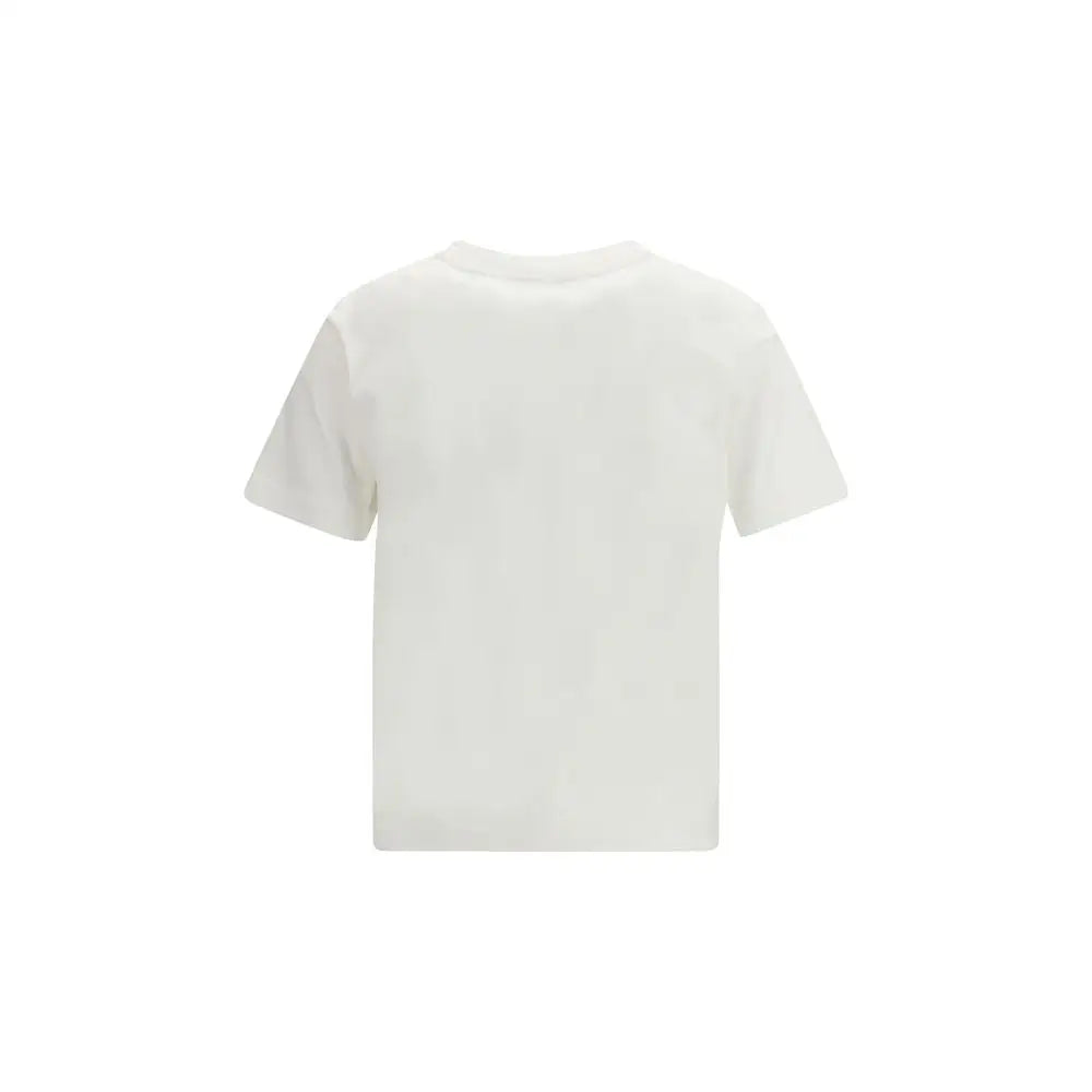 Burberry white cotton sportswear: plain white short-sleeved t-shirt with crew neck