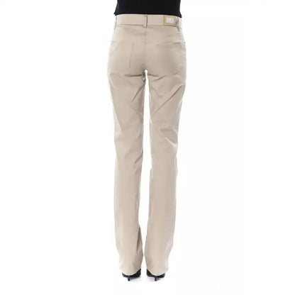 BYBLOS Beige Cotton Women Pant