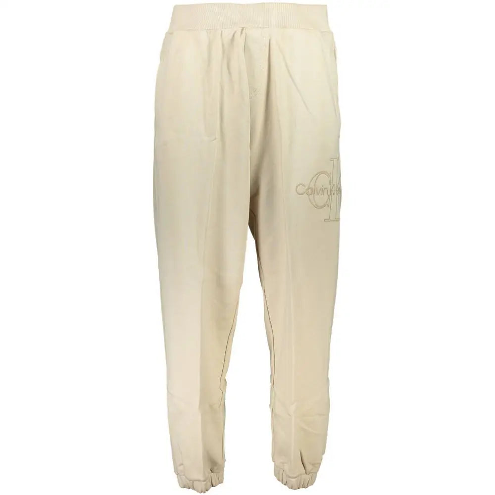 Calvin Klein Beige Cotton Pant - Bukser