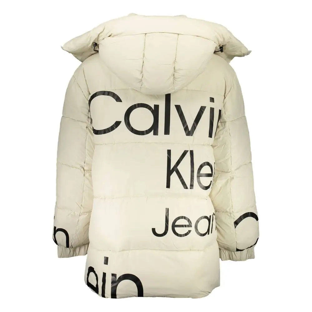 Calvin Klein Beige Polyester Jacket - Jakke
