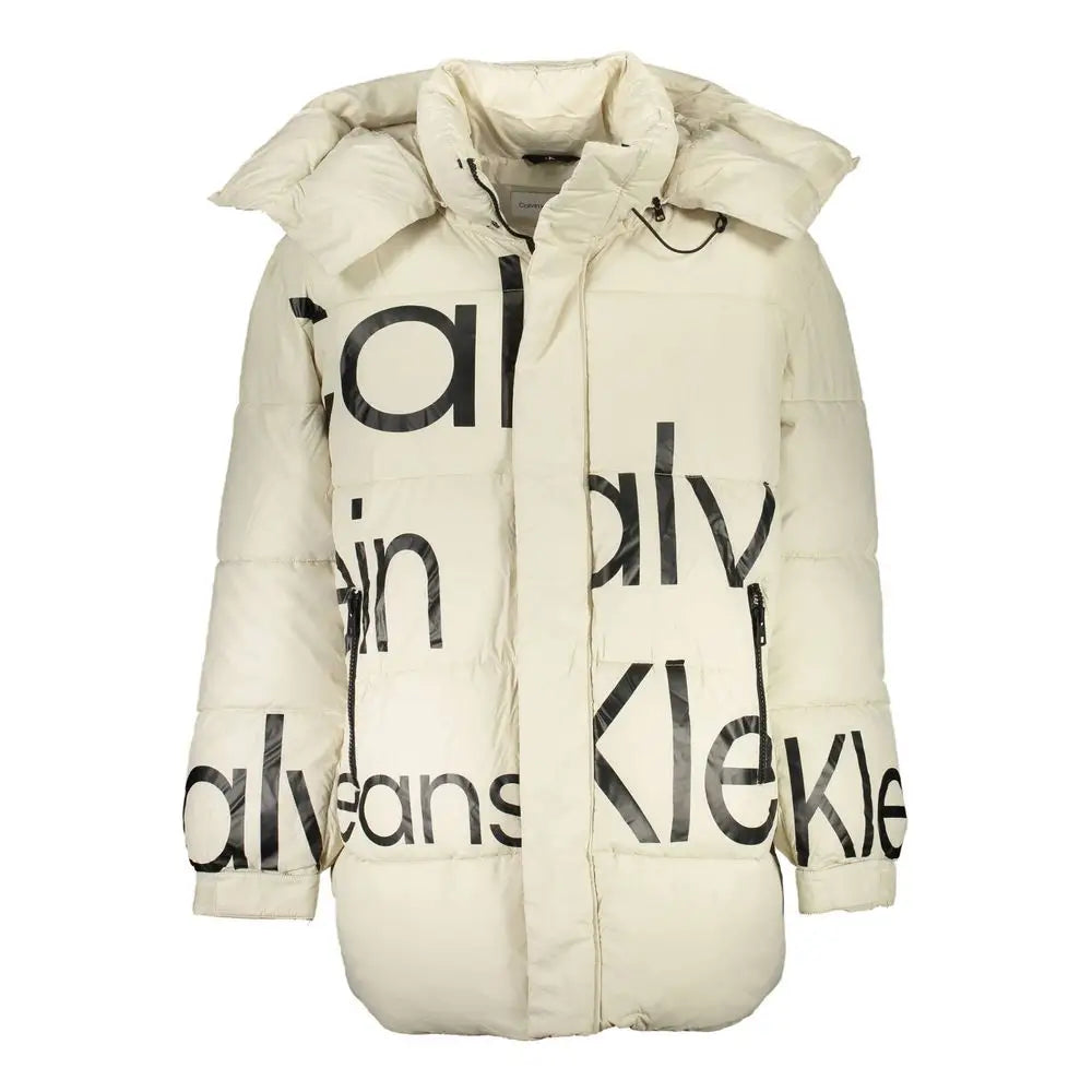 Calvin Klein Beige Polyester Jacket - Jakke