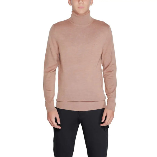 Calvin Klein Beige Wool Turtleneck - Sweaters