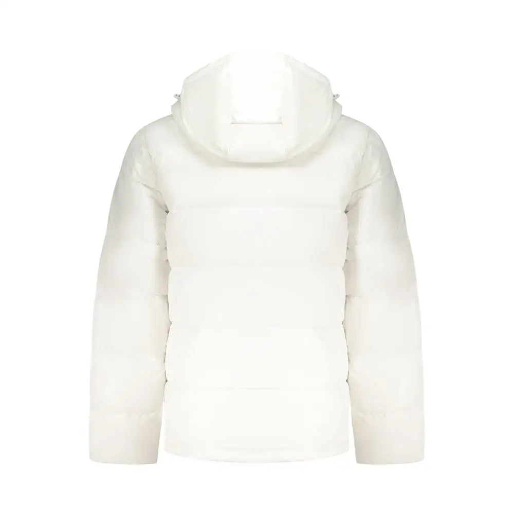Hvid Calvin Klein Bianco Poliammide jakke med hætte og stoppet design