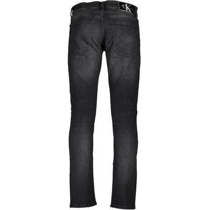 Calvin Klein sorte bukser i sort slim fit denim med faded wash og logo