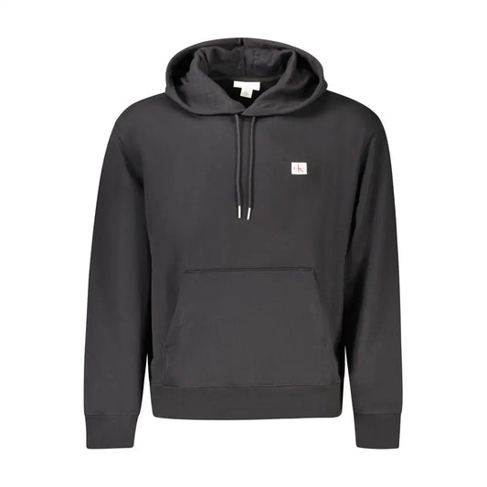 Mørk grå Calvin Klein hoodie i høj kvalitet med hvid logo og matchende snører