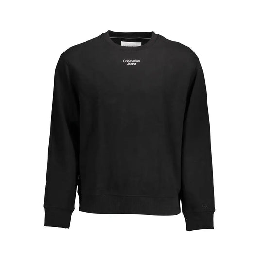 Calvin Klein sort bomuldssweater med logo, 100% originale brands
