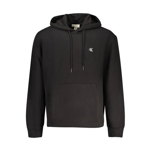 Calvin klein black cotton sweatshirt med subtilt hvidt CK-logo