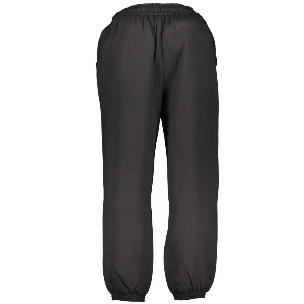 Calvin Klein black cotton pant med elastik talje og tapered manchetter
