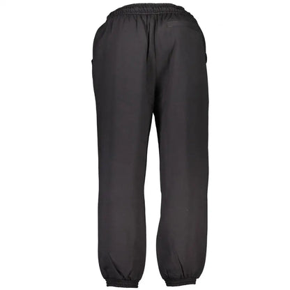 Calvin Klein black cotton pant med elastik talje og tapered manchetter