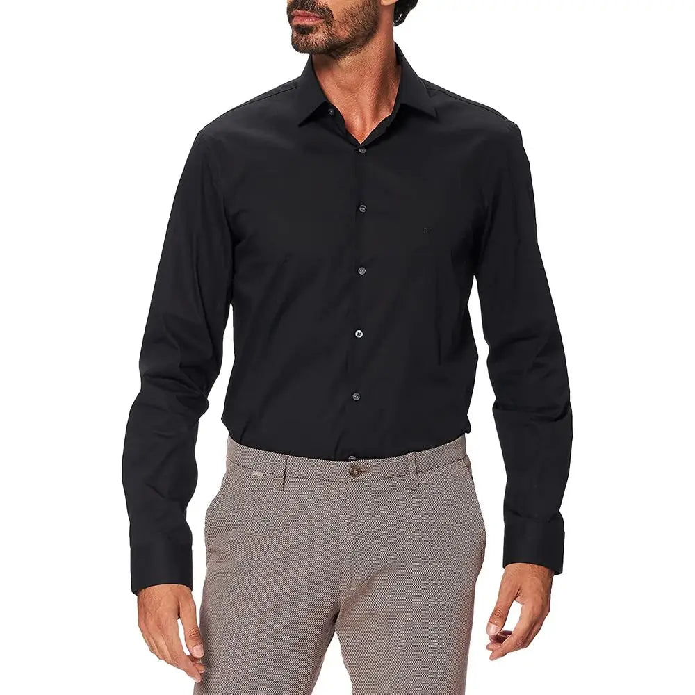 Calvin Klein Black Cotton Shirt - Skjorte