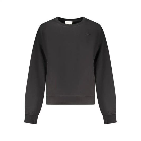 Calvin Klein Black Cotton Women Sweatshirt - Sweatshirts