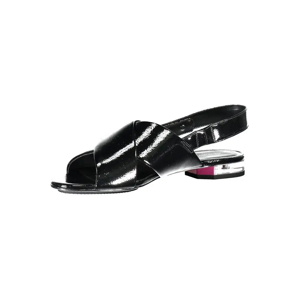 Calvin Klein Black Leather Women Sandal - Sandaler