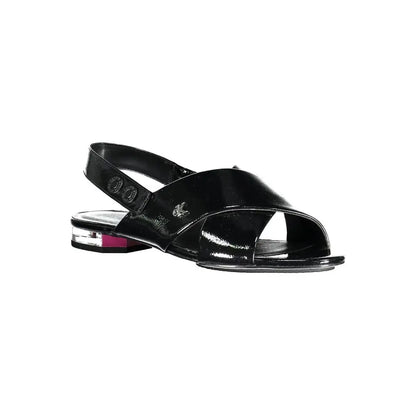 Calvin Klein Black Leather Women Sandal - Sandaler