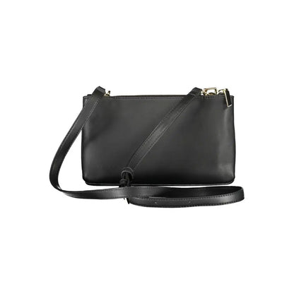 Calvin Klein black polyester crossbody bag med guld-tone lynlås