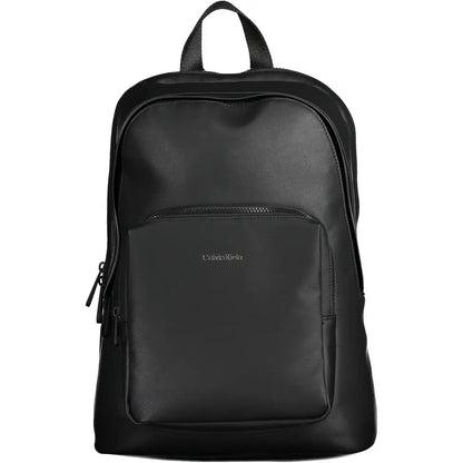 Calvin Klein black polyester backpack med minimalist design