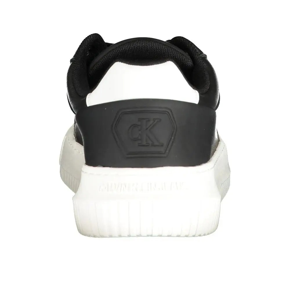 Calvin Klein black polyester low-top sneaker med CK-logo
