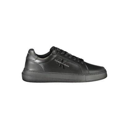 Sorte Calvin Klein polyester sneakers i sort læder med minimalistisk design