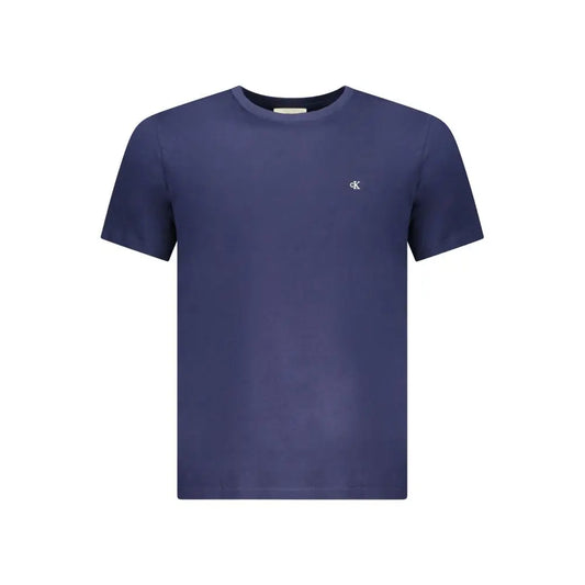 Navy Calvin Klein blå bomuld herret-shirt med hvid logo
