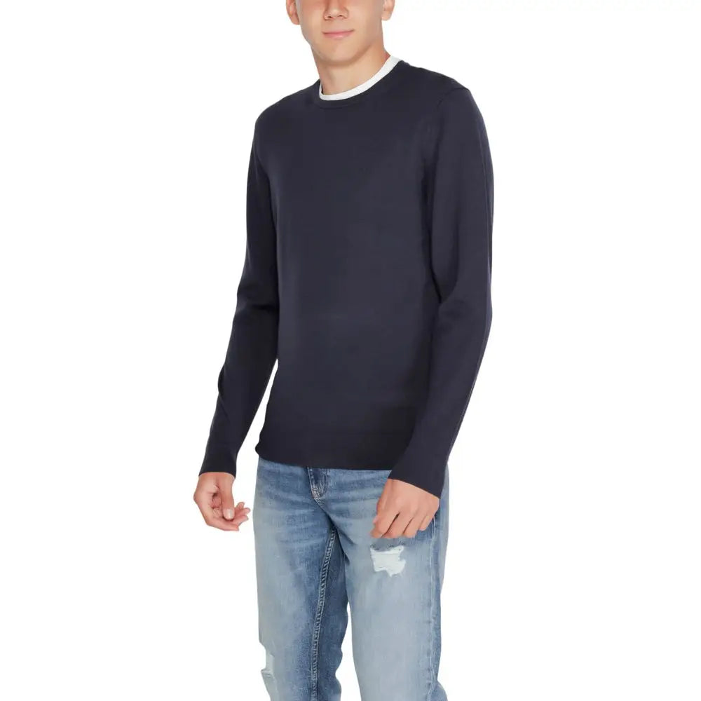 Calvin Klein Blue Recycled Wool Sportswear - IT44/S - Sweaters