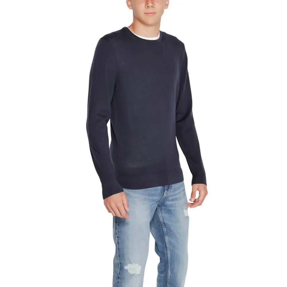 Calvin Klein Blue Recycled Wool Sportswear - IT44/S - Sweaters