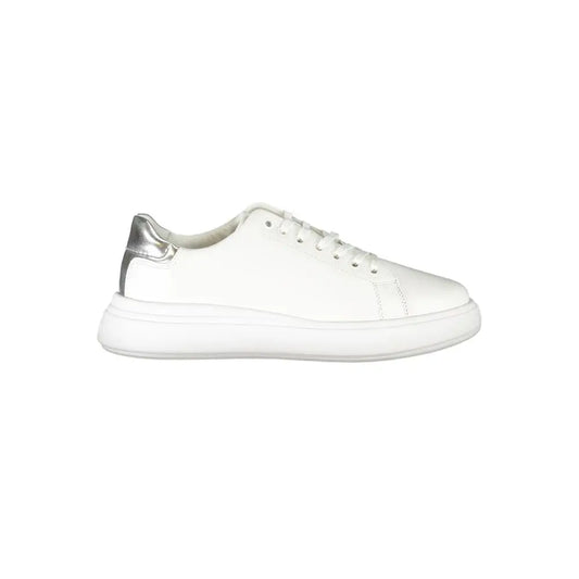 Calvin Klein Chic White Sneakers with Contrast Details - Sneakers