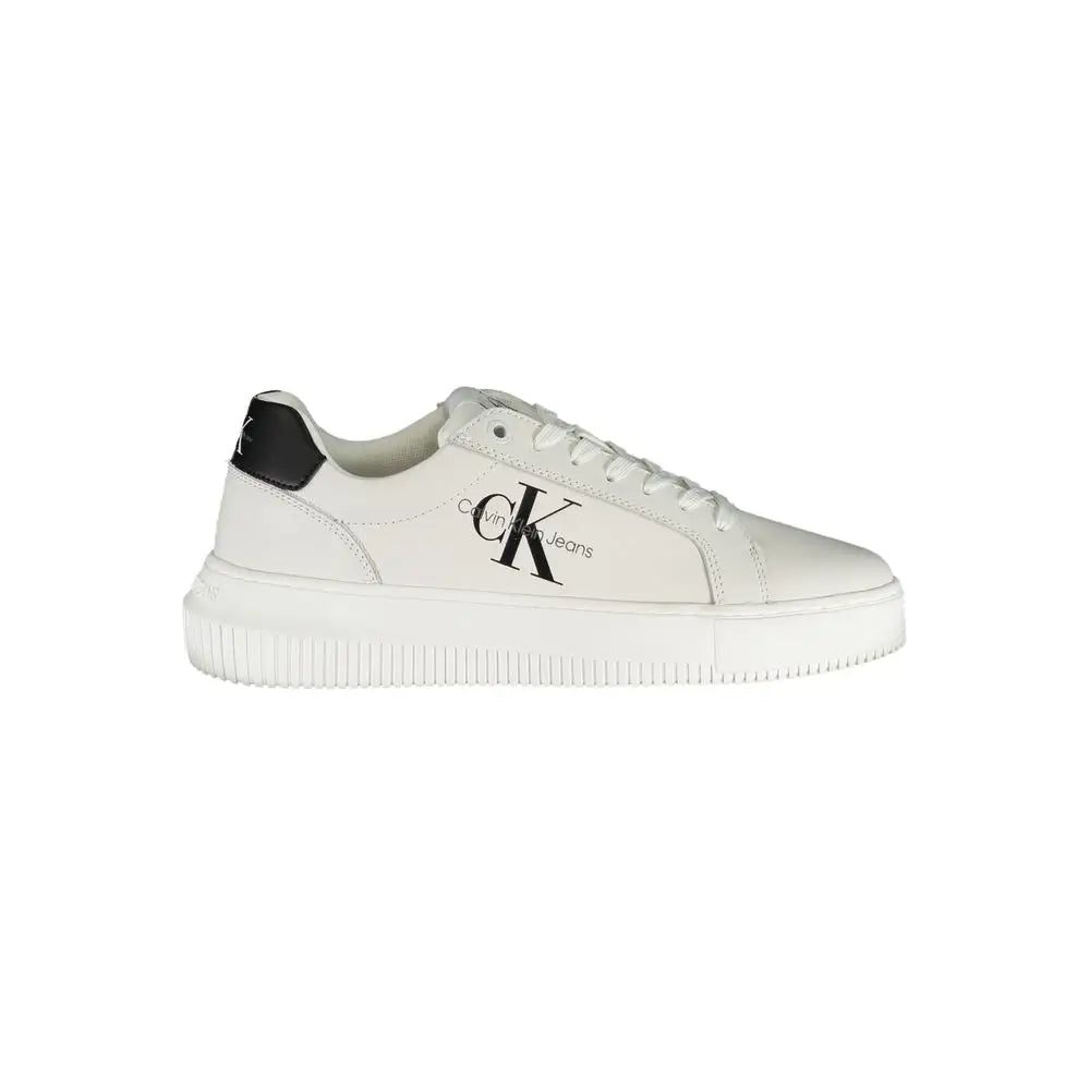 Calvin Klein Eco-Chic White Sneakers with Contrast Details - Sneakers