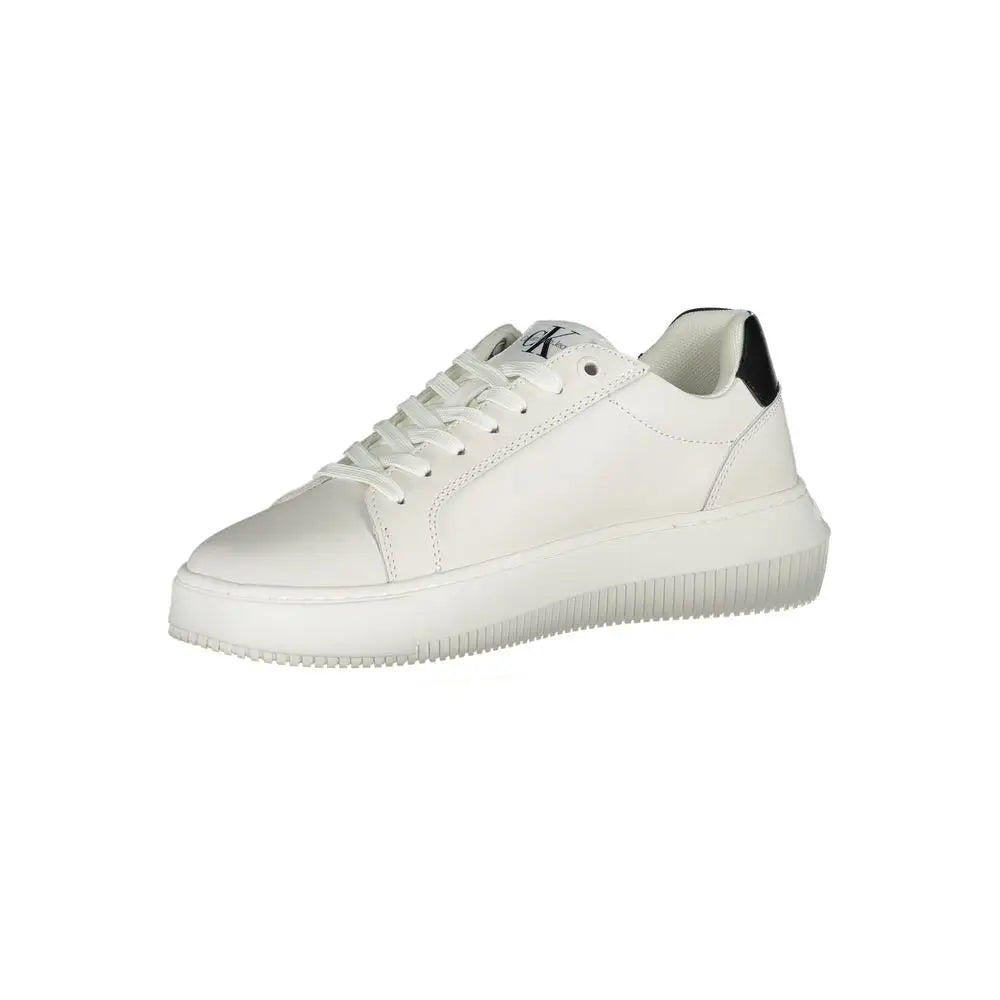 Calvin Klein Eco-Chic White Sneakers with Contrast Details - Sneakers