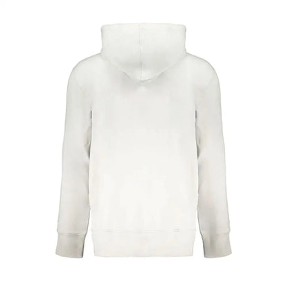 Hvid Calvin Klein grå bomuldssweater med blød stof og ribbade manchetter