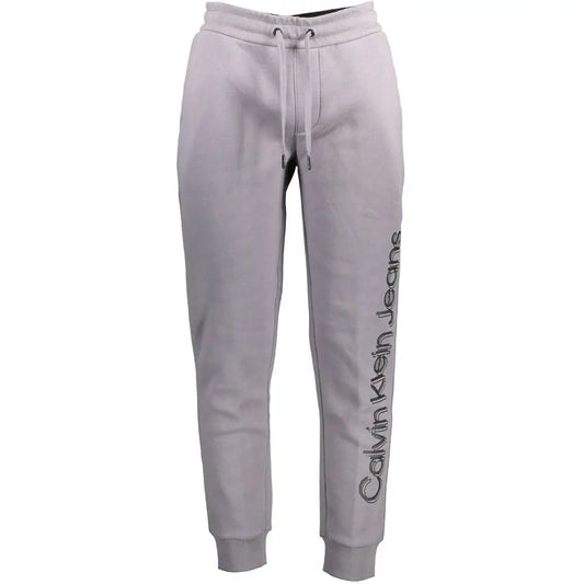 Calvin Klein Gray Cotton Pant - XL - Bukser