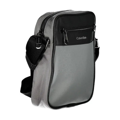 Calvin Klein Gray Polyester Shoulder Bag - Skuldertasker