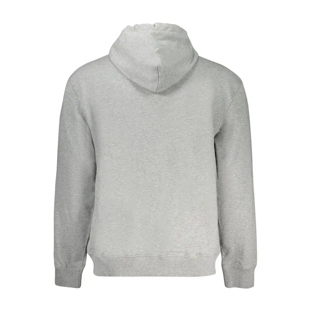 Calvin Klein grigio cotton herre-sweatshirt med hætte i lys grå