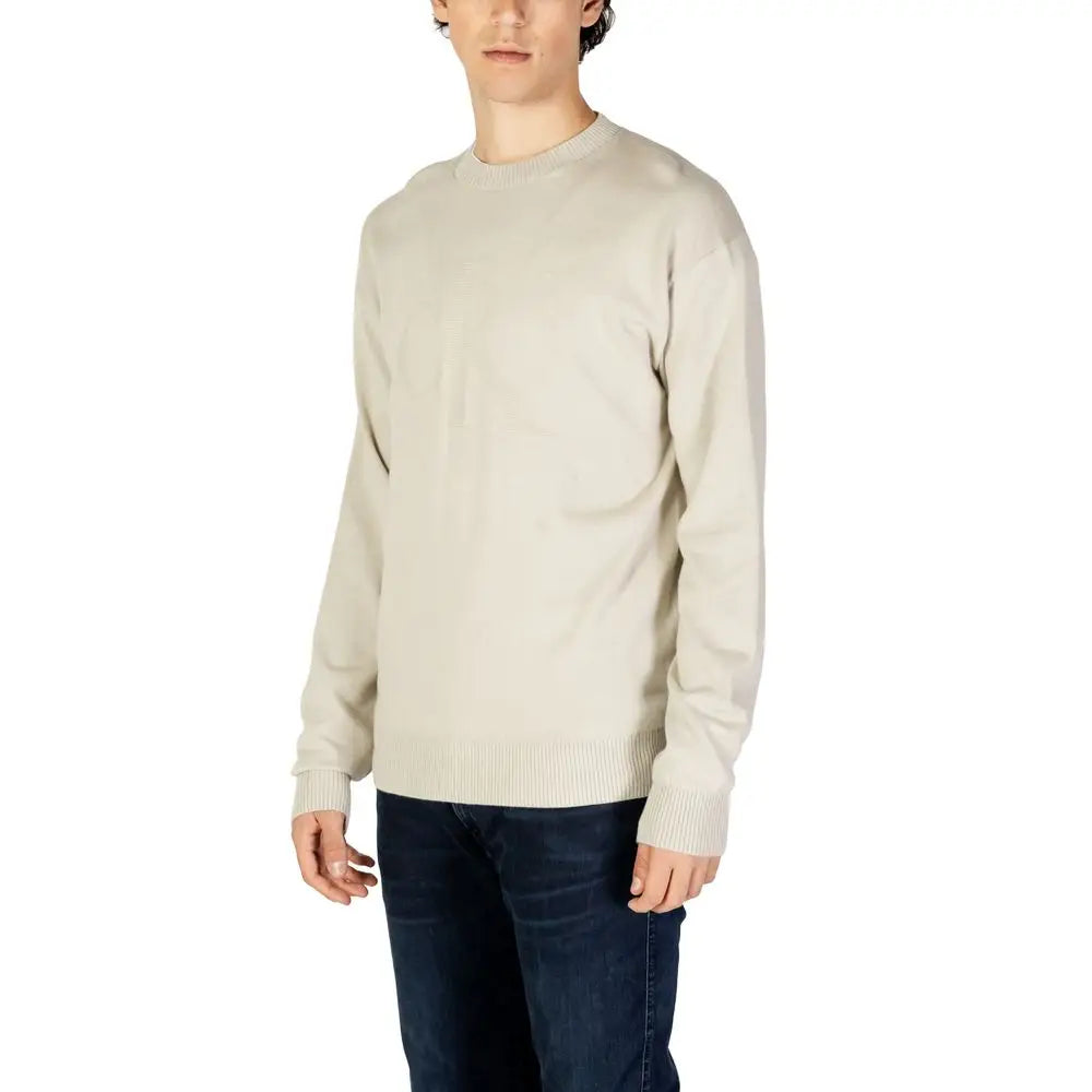Calvin Klein Jeans Beige Organic Cotton Sweater - Sweaters