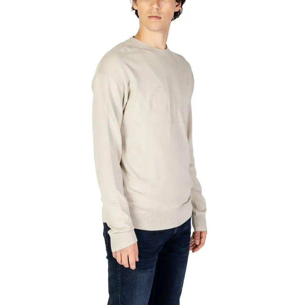 Calvin Klein Jeans Beige Organic Cotton Sweater - Sweaters