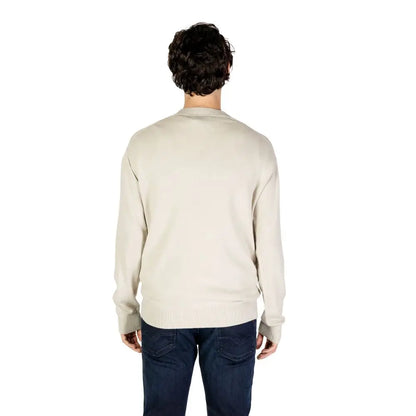 Calvin Klein Jeans Beige Organic Cotton Sweater - Sweaters