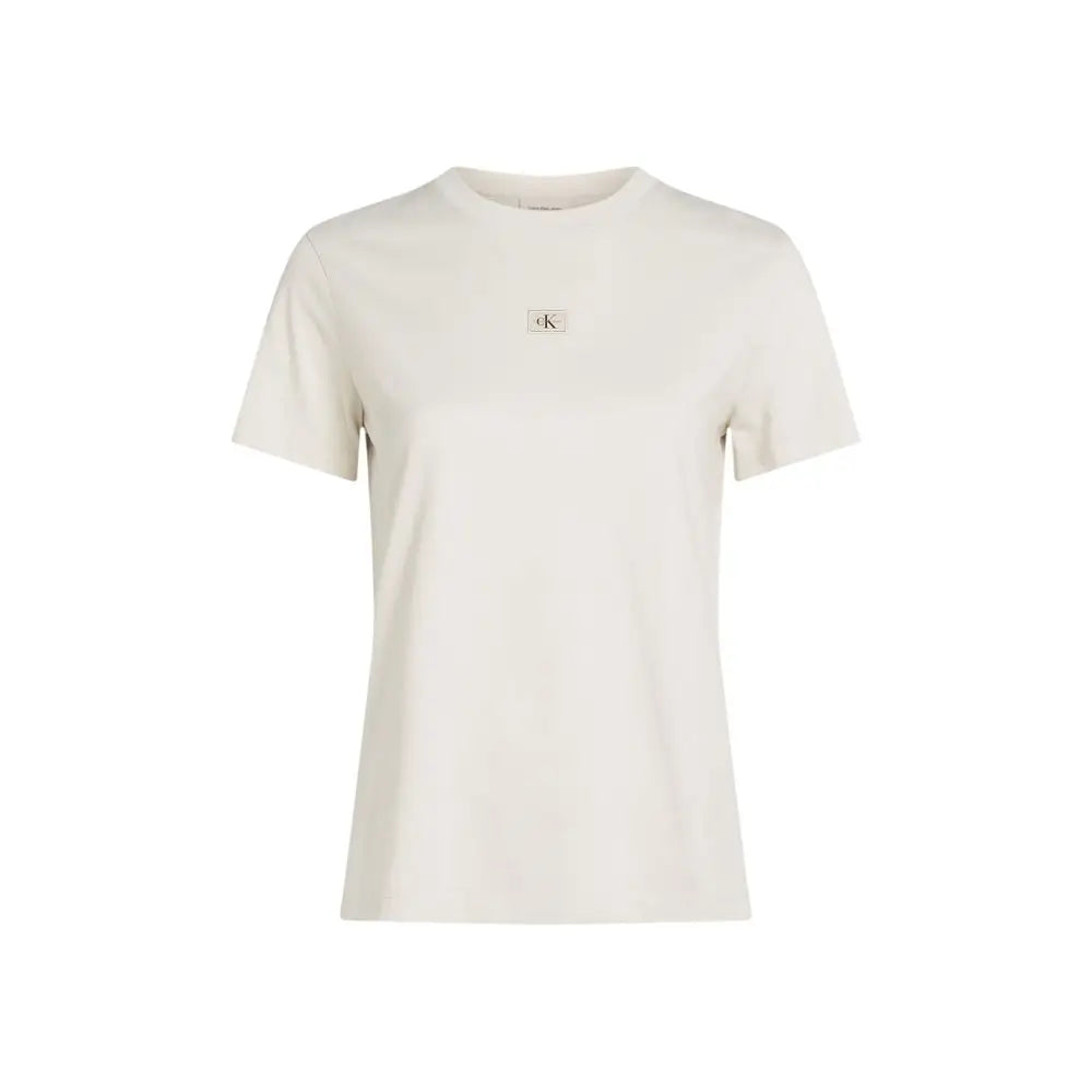 Calvin Klein Jeans Beige Recycled Cotton T-Shirt