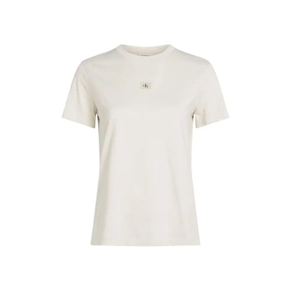 Calvin Klein Jeans Beige Recycled Cotton T-Shirt