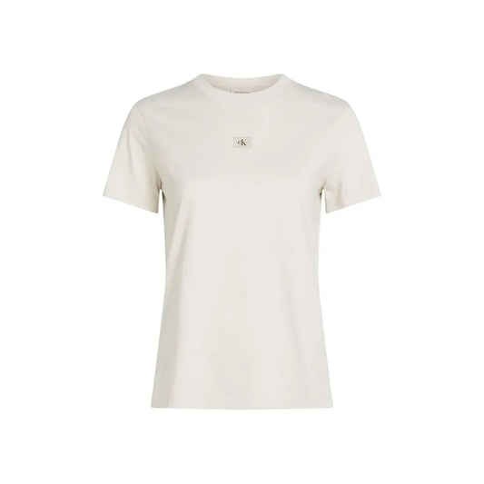 Calvin Klein Jeans Beige Recycled Cotton T-Shirt