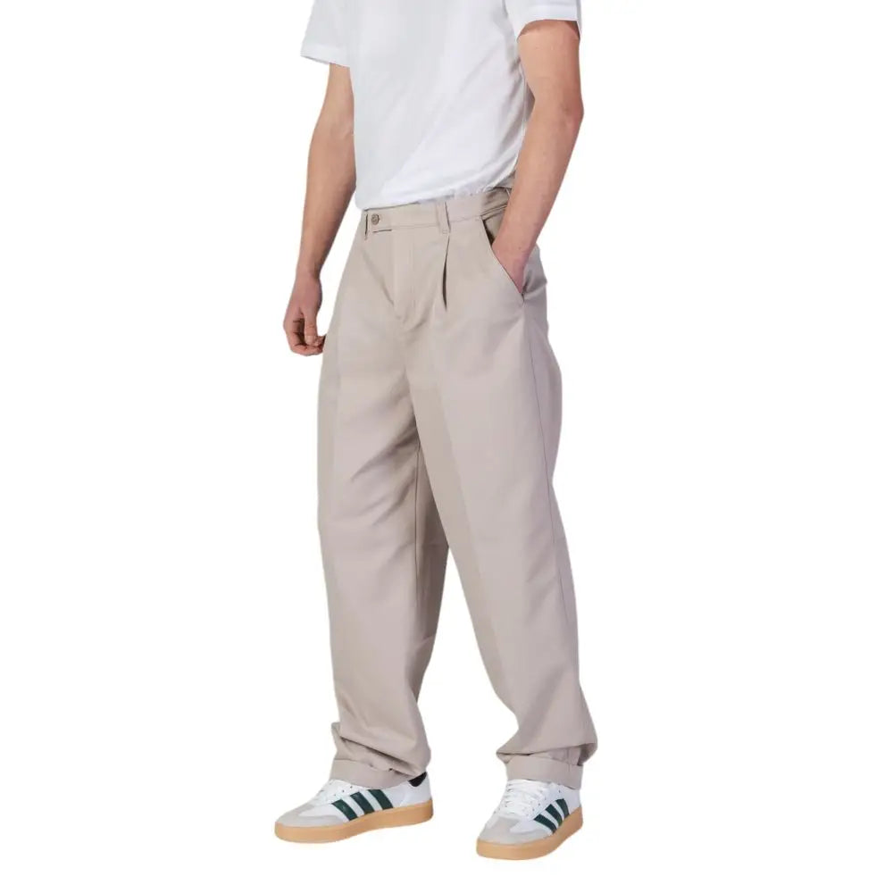 Calvin Klein Jeans Beige Recycled Polyester Pant