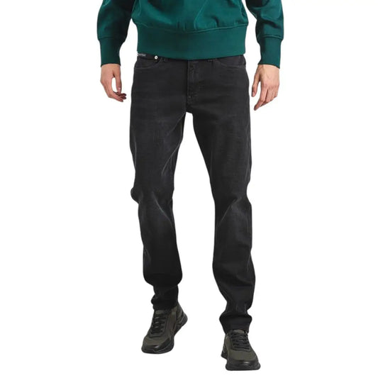 Calvin Klein jeans: sorte slim fit i sort bomuld med klassisk design