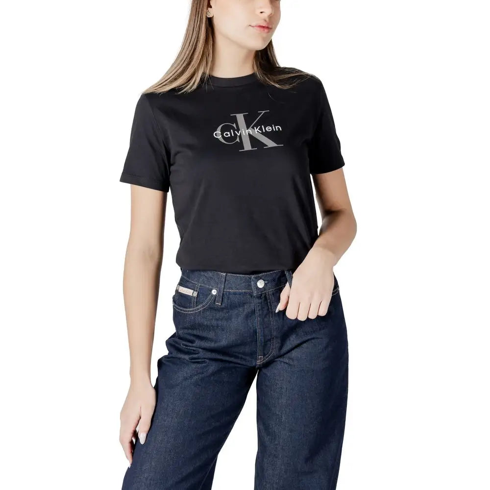 Calvin Klein Jeans Black Cotton T-Shirt