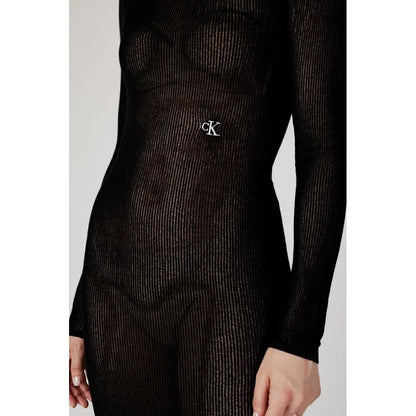 Calvin Klein Jeans Black Marabou Long