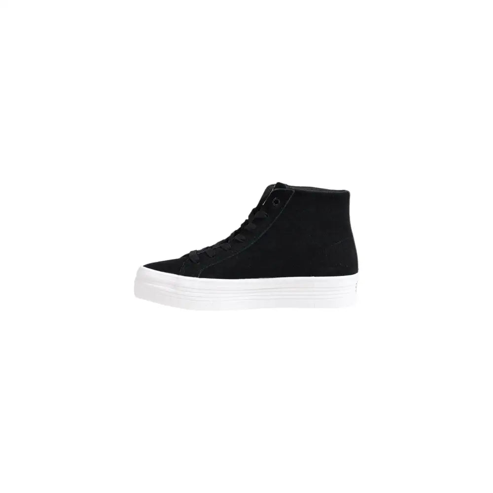 Calvin Klein jeans sorte suede højtop sneakers med hvid gummisål