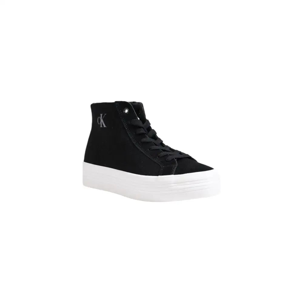 Calvin klein jeans sorte suede platform sneakers