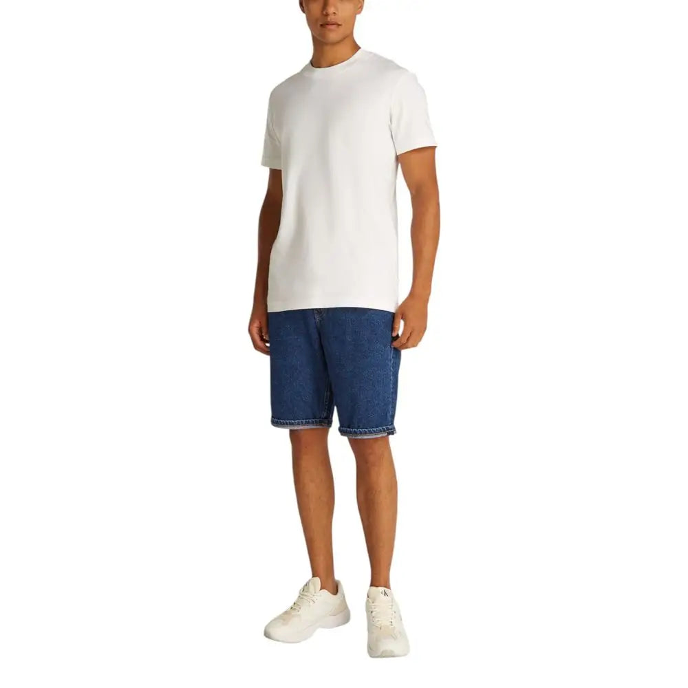 Calvin Klein Jeans Blue Cotton Bermuda