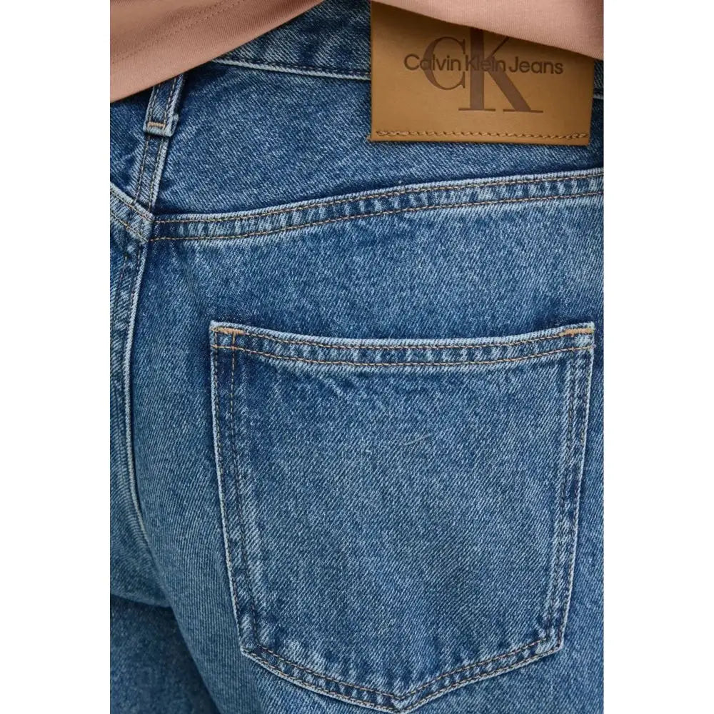 Calvin Klein Jeans Blue Cotton Mom Jean