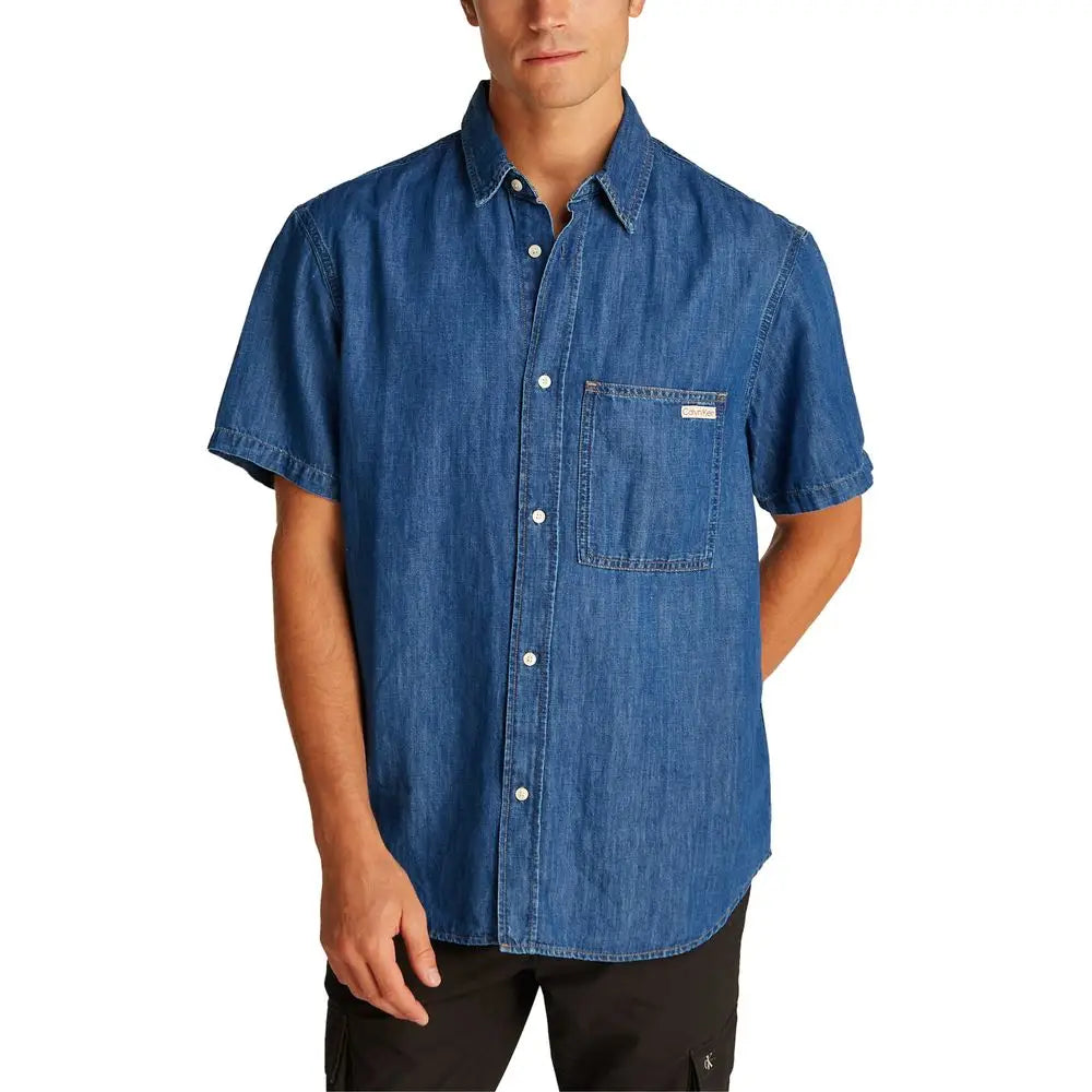 Calvin Klein Jeans Blue Cotton Shirt - Skjorte
