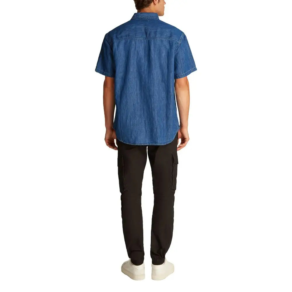Calvin Klein Jeans Blue Cotton Shirt - Skjorte