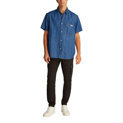Calvin Klein Jeans Blue Cotton Shirt - Skjorte
